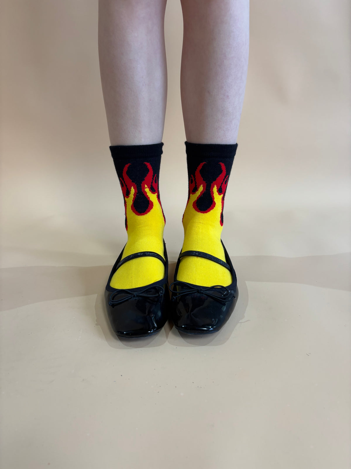 Yellow Flame Ankle Socks