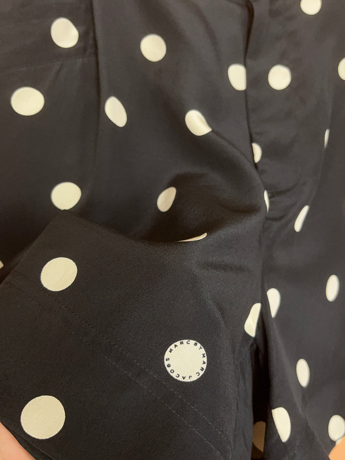 1990's Marc By Marc Jacobs Silk Polka Dot Pleated Short - 27.5"