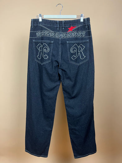 Y2K Baggy Embroidered Jeans
