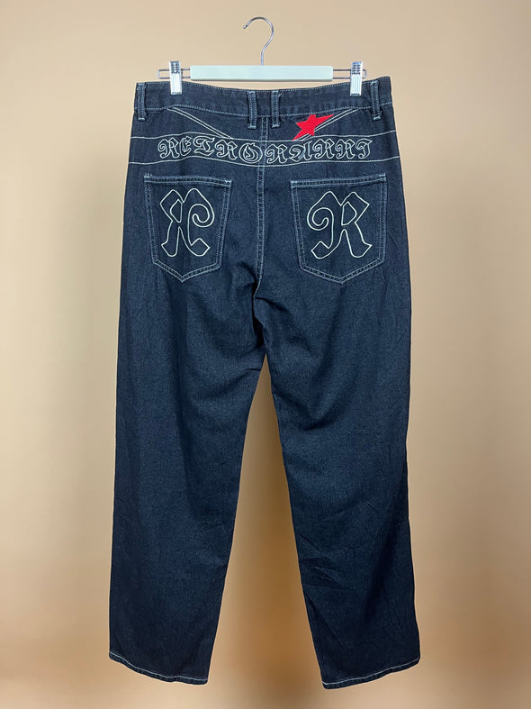 Y2K Baggy Embroidered Jeans
