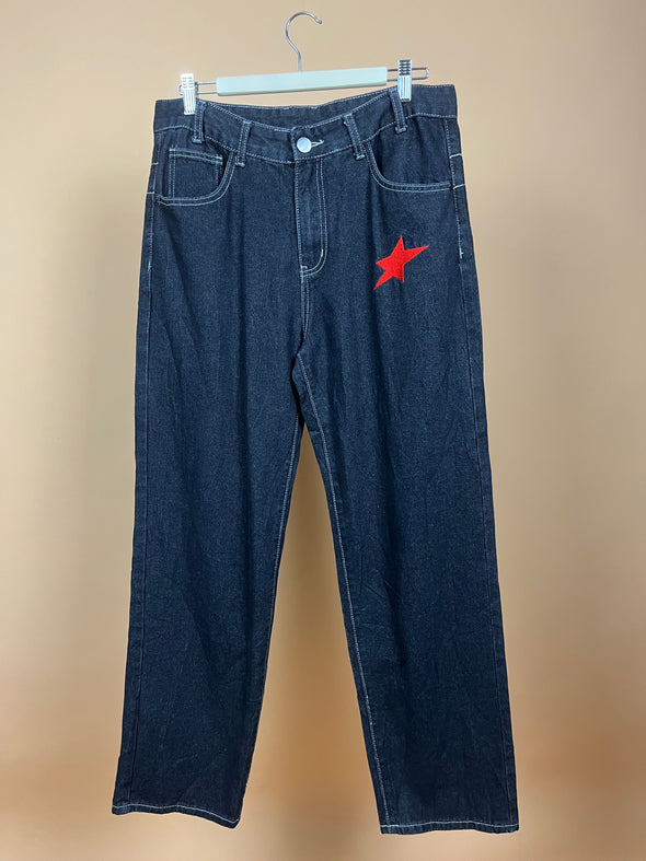 Y2K Baggy Embroidered Jeans