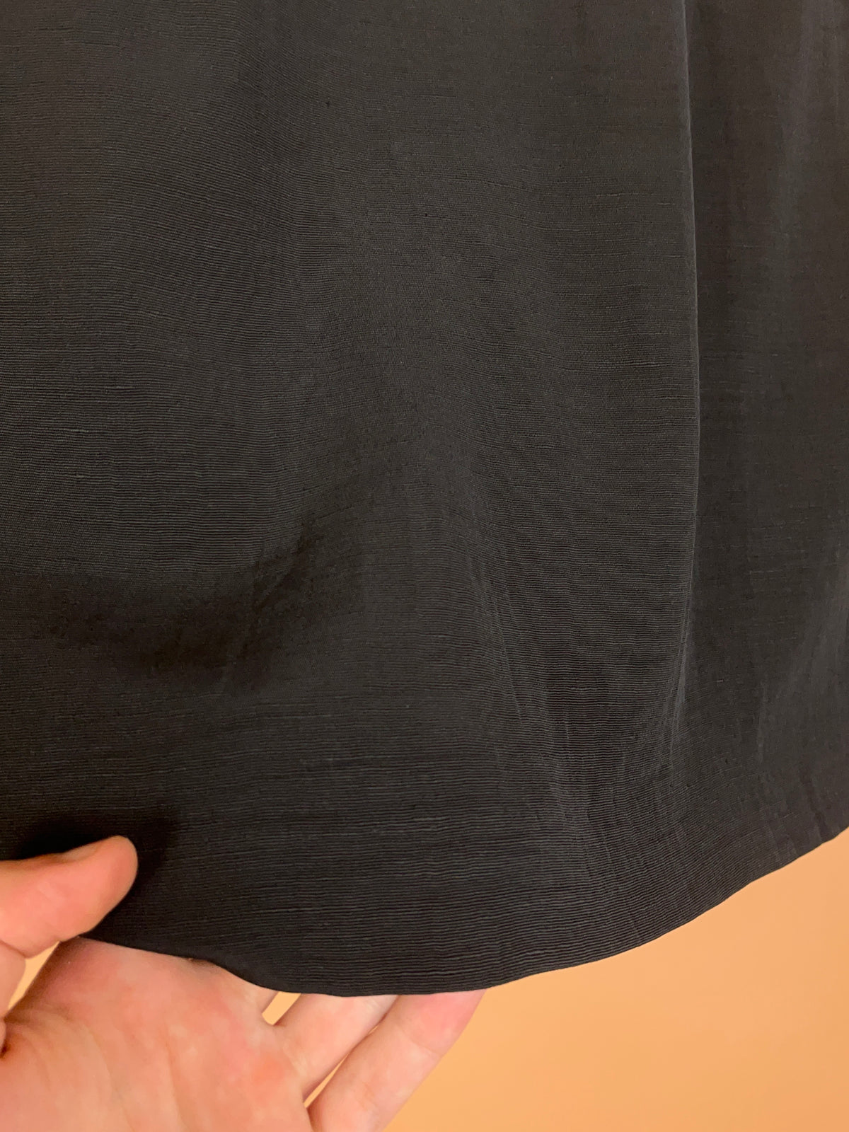 1990's Donna Karan Black Label Acetate Linen Blend Mini Skirt - 26"