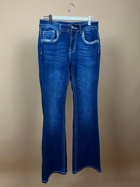 Y2K Embellished Flared Jeans