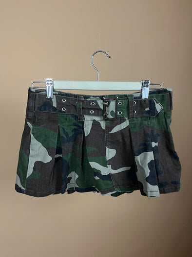 Y2K Military Camo Micro Skirt/Skort