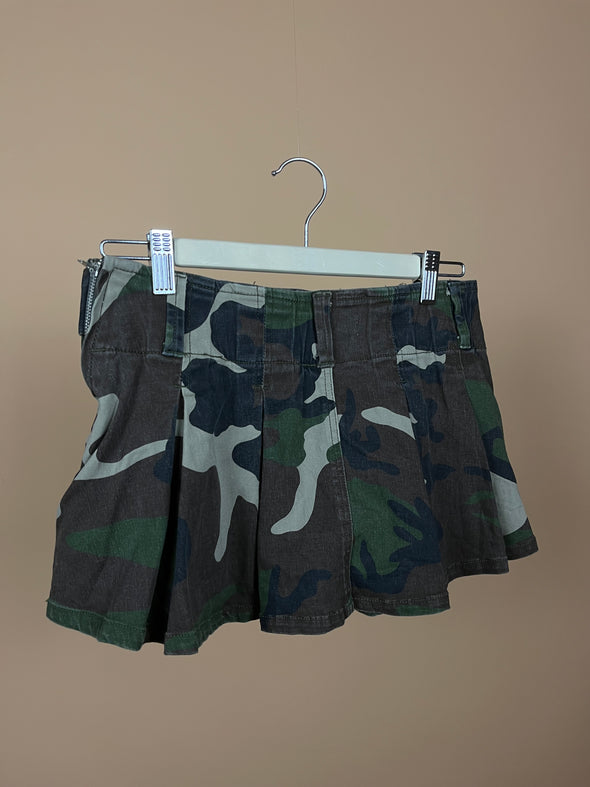 Y2K Military Camo Micro Skirt/Skort