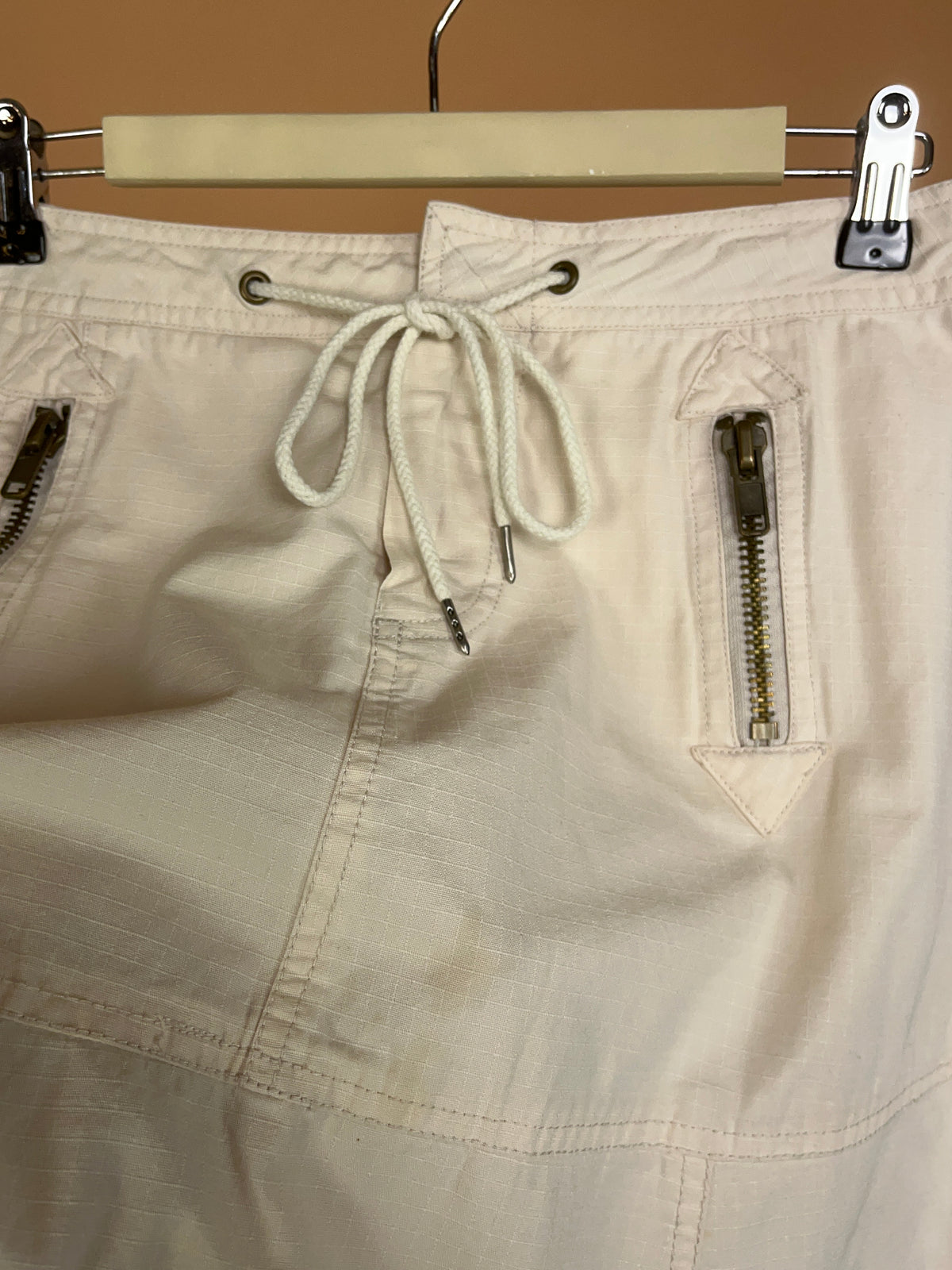 Y2k Marc Jacobs Biege Ripstop A-line Skirt - M