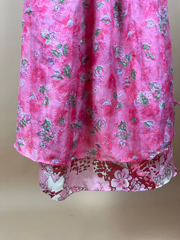 Y2K Sheer Layered Silk Halterneck Dress