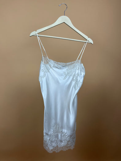 Y2K 'Victoria's Secret' Milky White Lace Slip