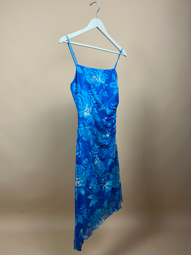 Y2K Blue Layered Strappy Dress