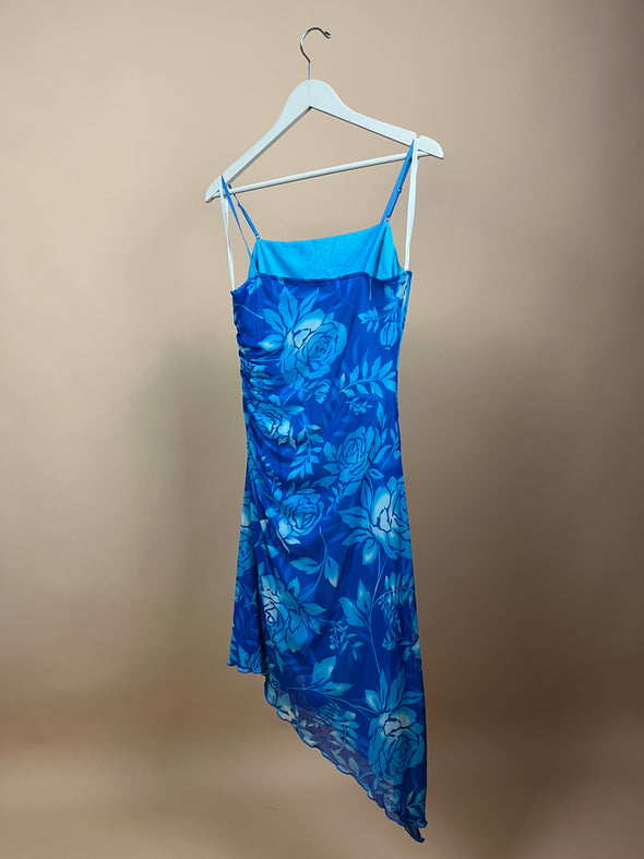 Y2K Blue Layered Strappy Dress
