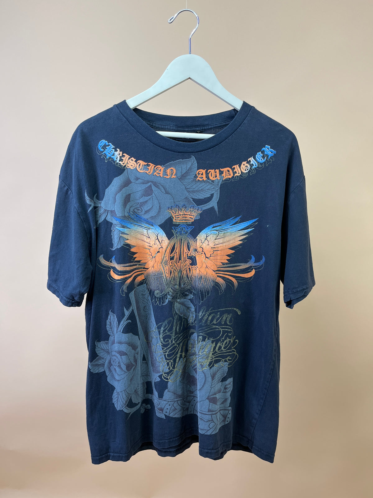 Y2K Christian Audigier Graphic T-shirt - XL