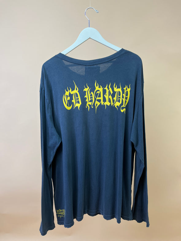 Y2K BNWT 'Ed Hardy' Diamanté Lion T-Shirt