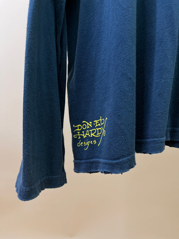 Y2K BNWT 'Ed Hardy' Diamanté Lion T-Shirt