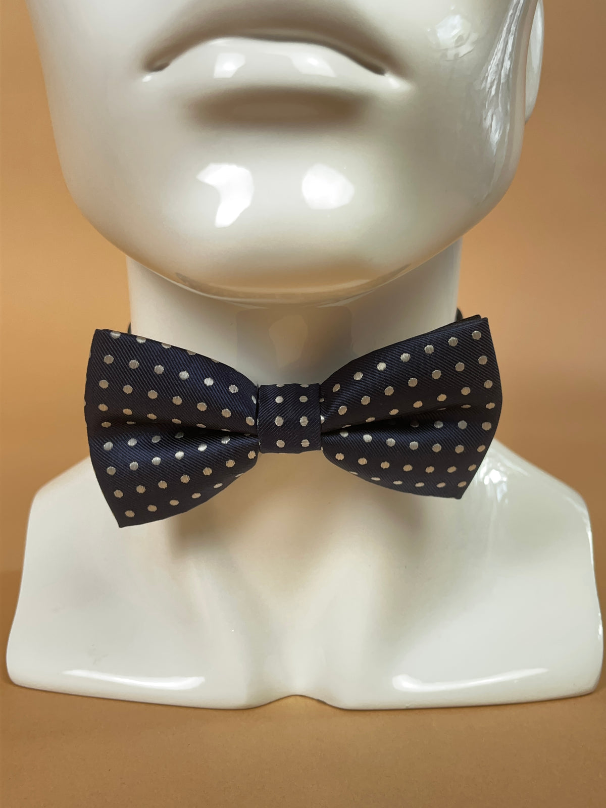 Arkive Bowtie - Navy/Silver Polka Dot