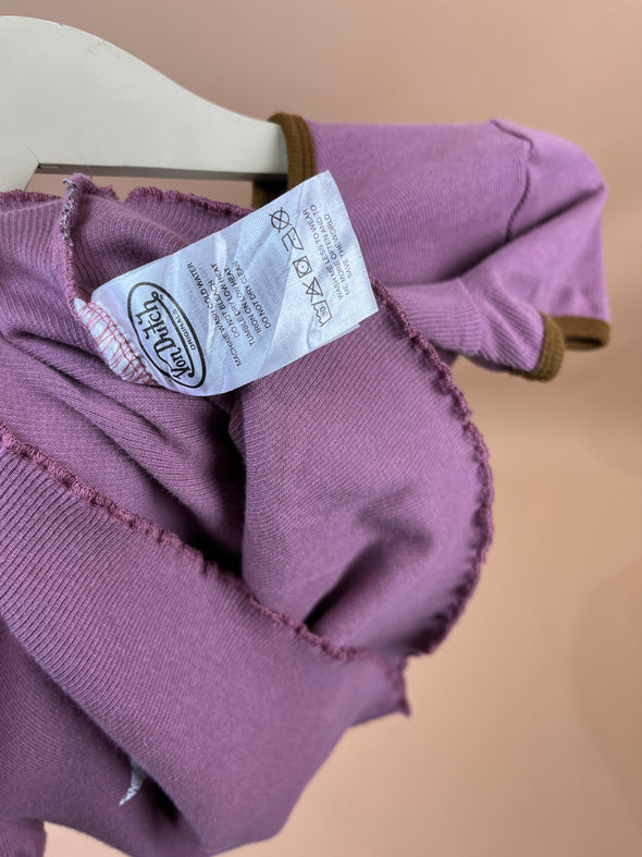 Y2K 'Von Dutch' Dusty Pink Cropped Shirt