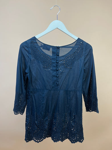 Y2K 'Juicy Couture' Black Cutaway Blouse