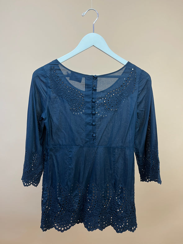 Y2K 'Juicy Couture' Black Cutaway Blouse