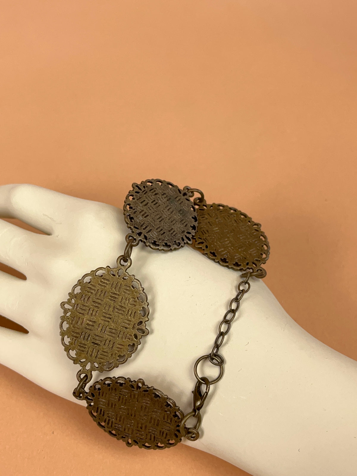 1980's Bejewelled Chain Link Bangle