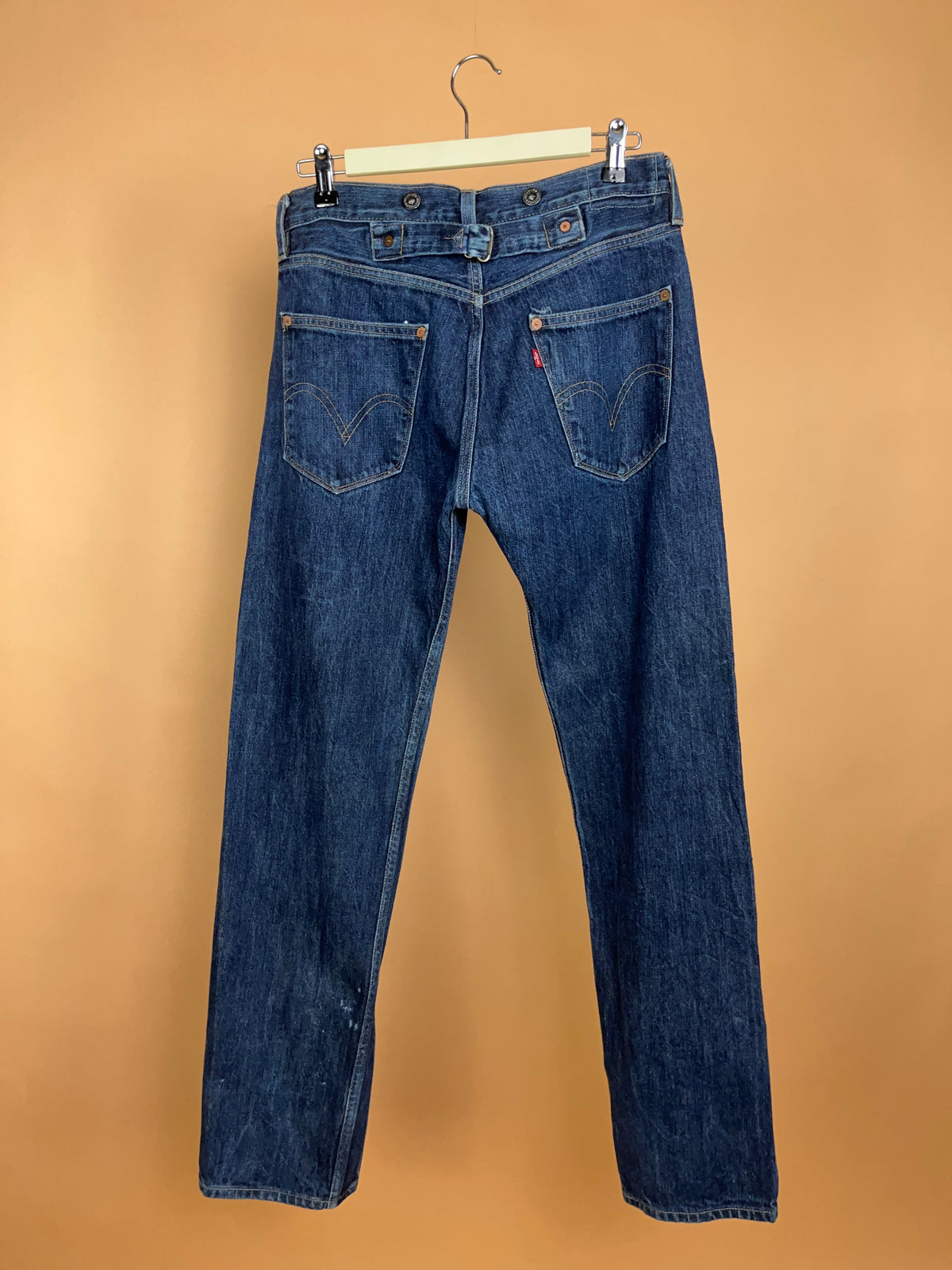 Y2K Levi Strauss & Co Dark Wash Cinch Back Denim Jeans - 31"