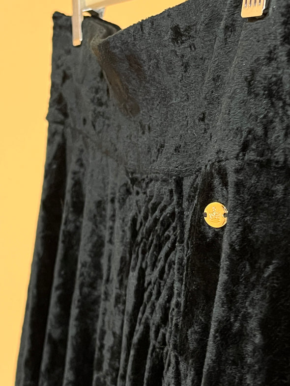 Y2K 'Juicy Couture' Black Velvet Bubble Skirt