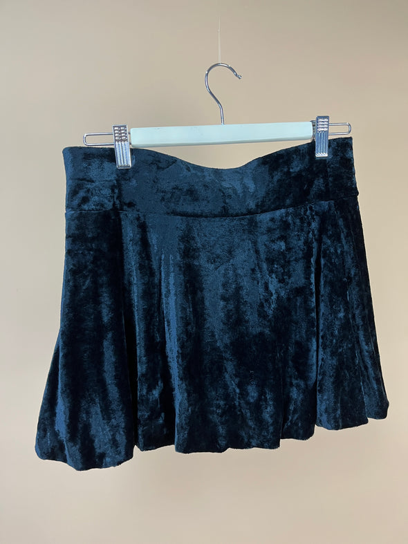 Y2K 'Juicy Couture' Black Velvet Bubble Skirt