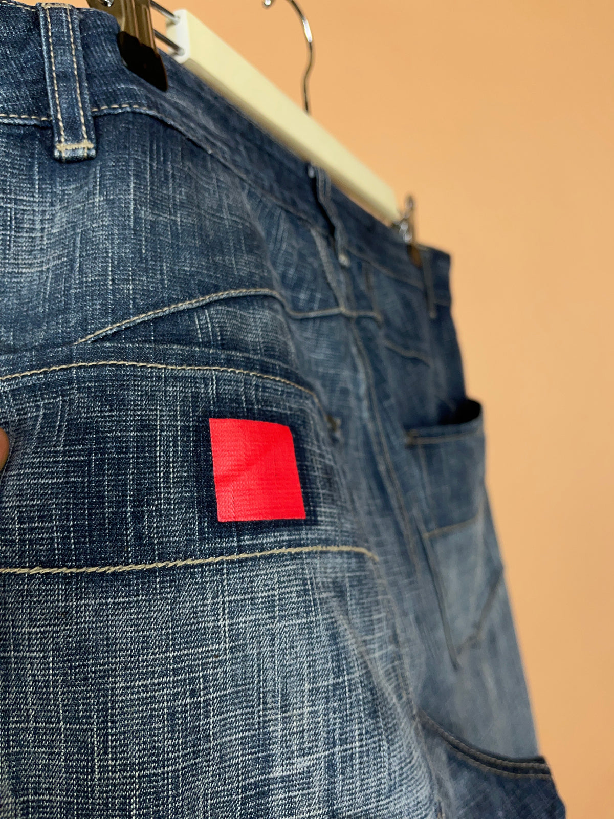 Y2K Le Jean De Marithé + François Girbaud Crosshatch Whiskered Denim - 33"