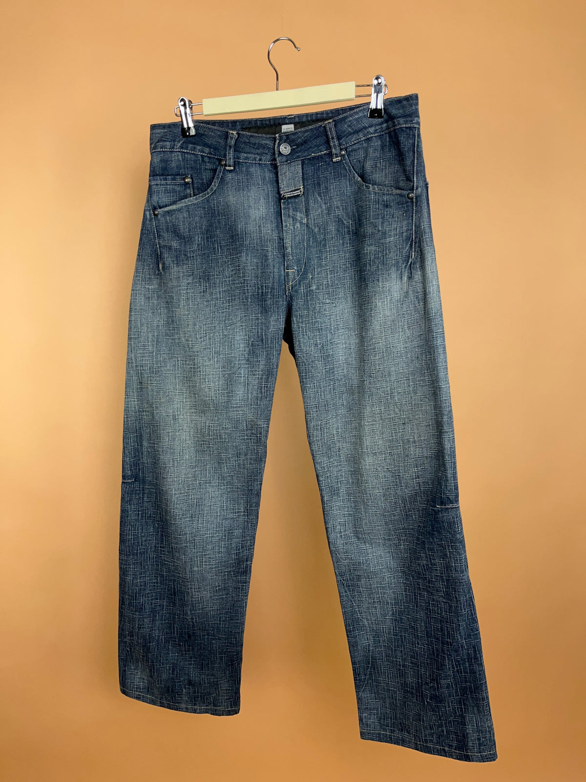 Y2K Le Jean De Marithé + François Girbaud Crosshatch Whiskered Denim - 33"