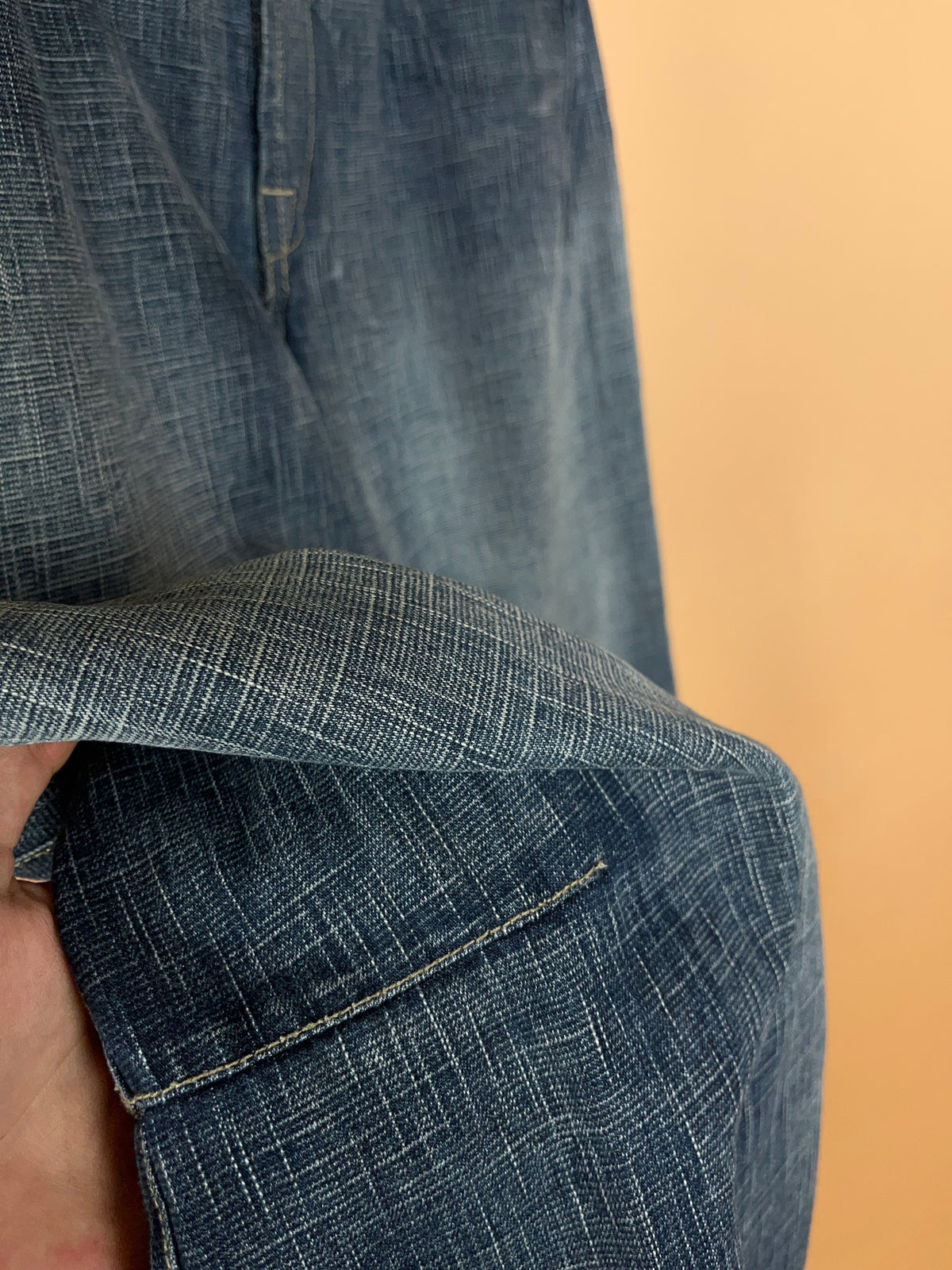 Y2K Le Jean De Marithé + François Girbaud Crosshatch Whiskered Denim - 33"