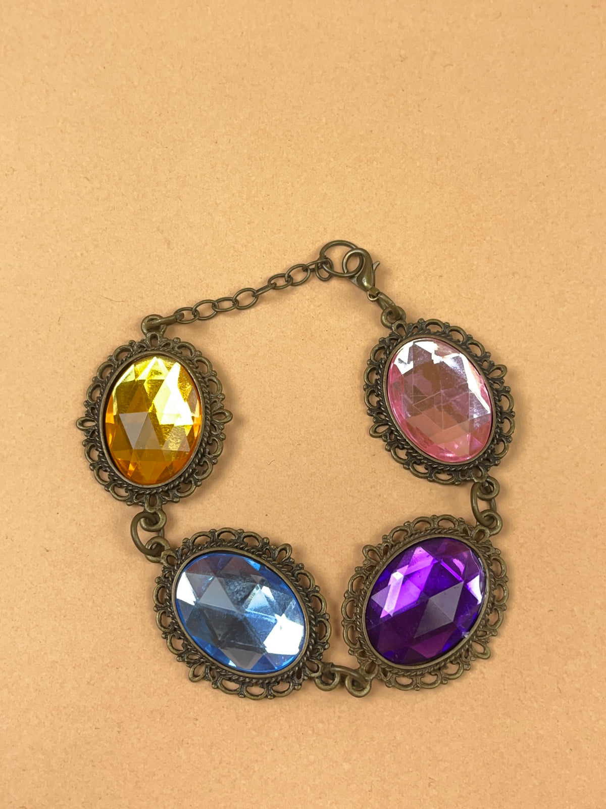 1980's Bejewelled Chain Link Bangle