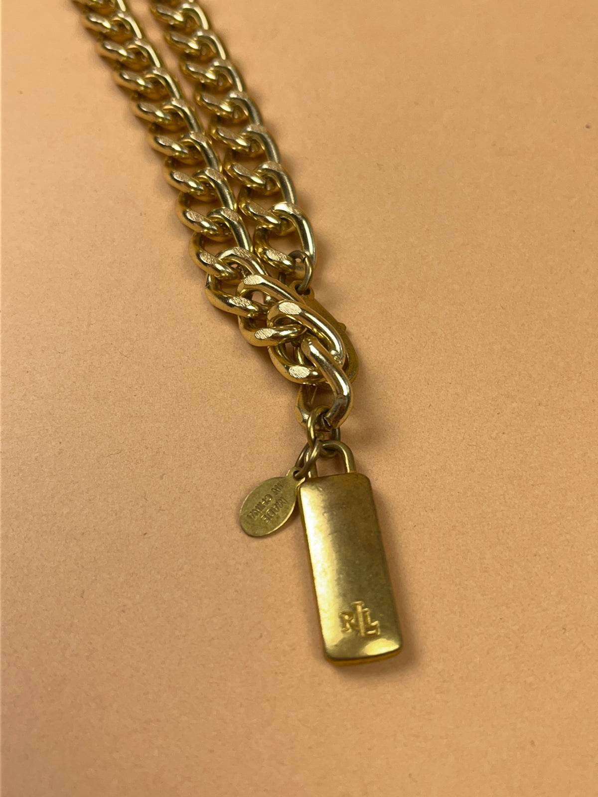 Ralph Lauren Braided Gold Toned Chain