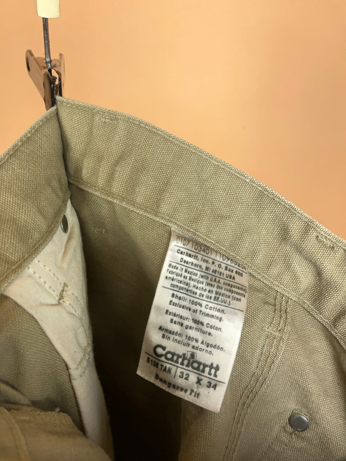 Carhartt Taupe Double Knee Trousers - 32"