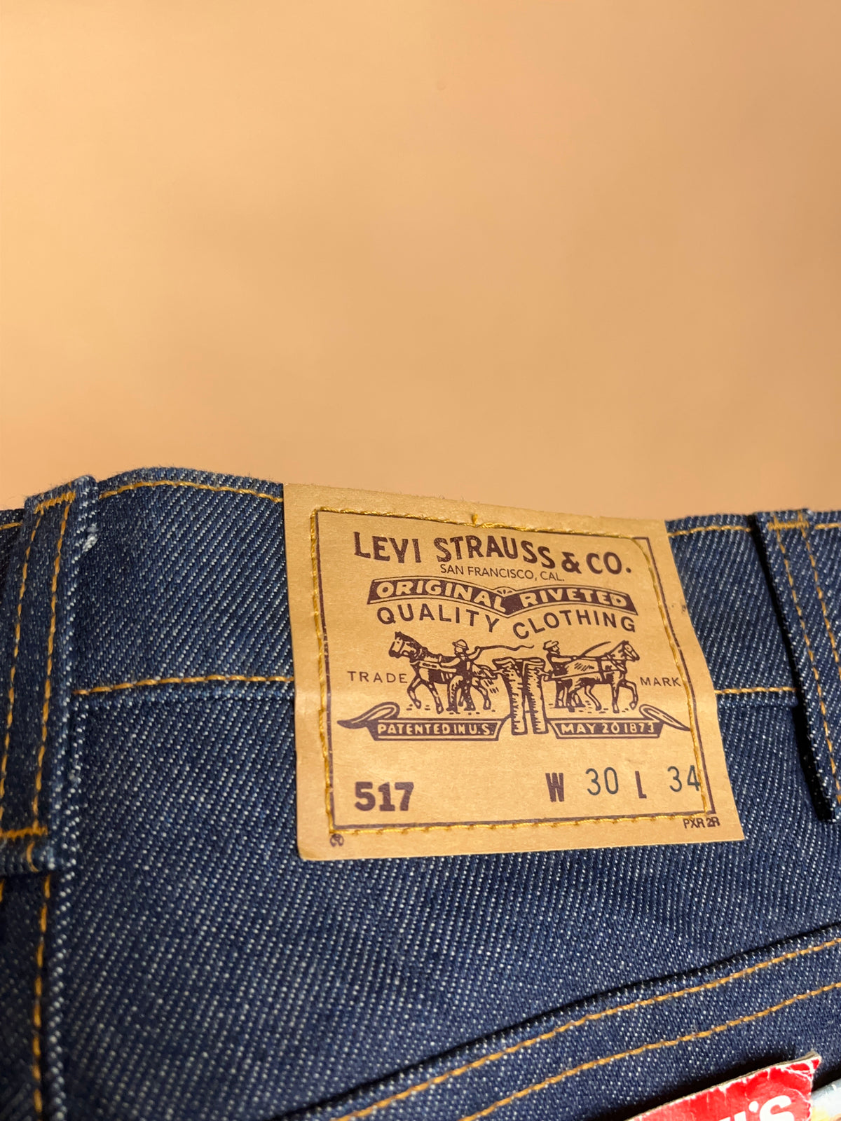 1970s Levi's 517 Orange Tab Deadstock Cowboy Cut Jeans Made in USA - 30"