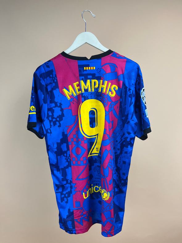 2021/22 "Barcelona" 'Nike' #9 Memphis Football European Home Jersey