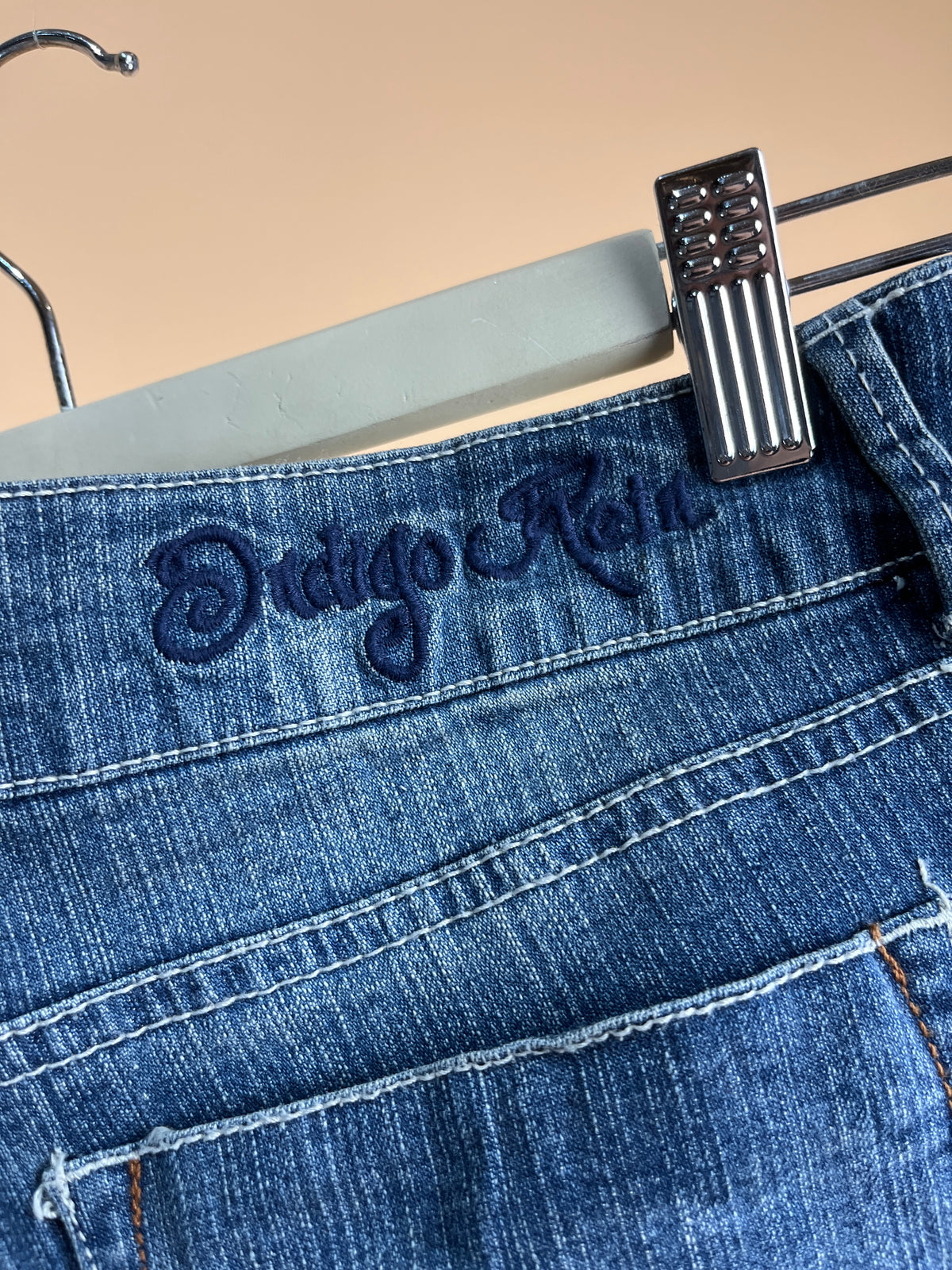 Y2K Vintage Wash Denim Micro Shorts