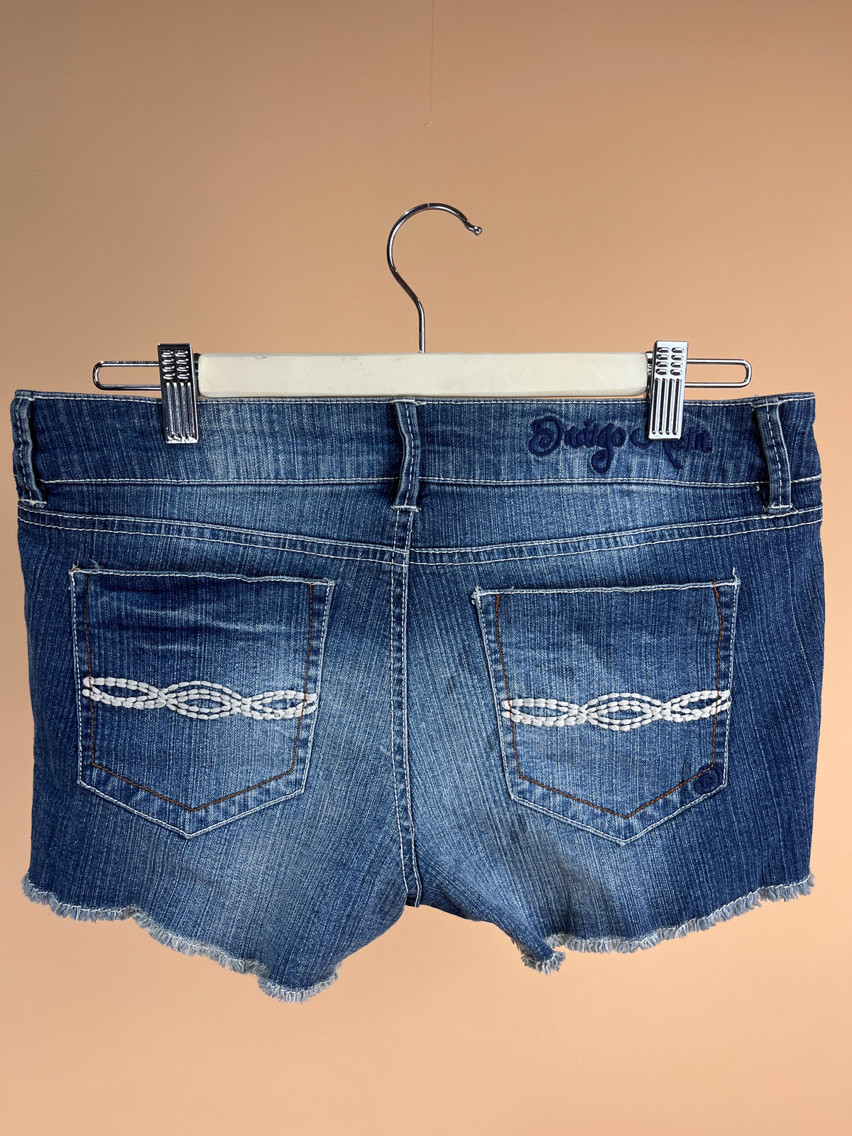 Y2K Vintage Wash Denim Micro Shorts