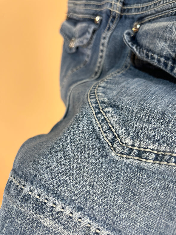 Y2K 'Miss Me' Distressed Denim Micro Shorts