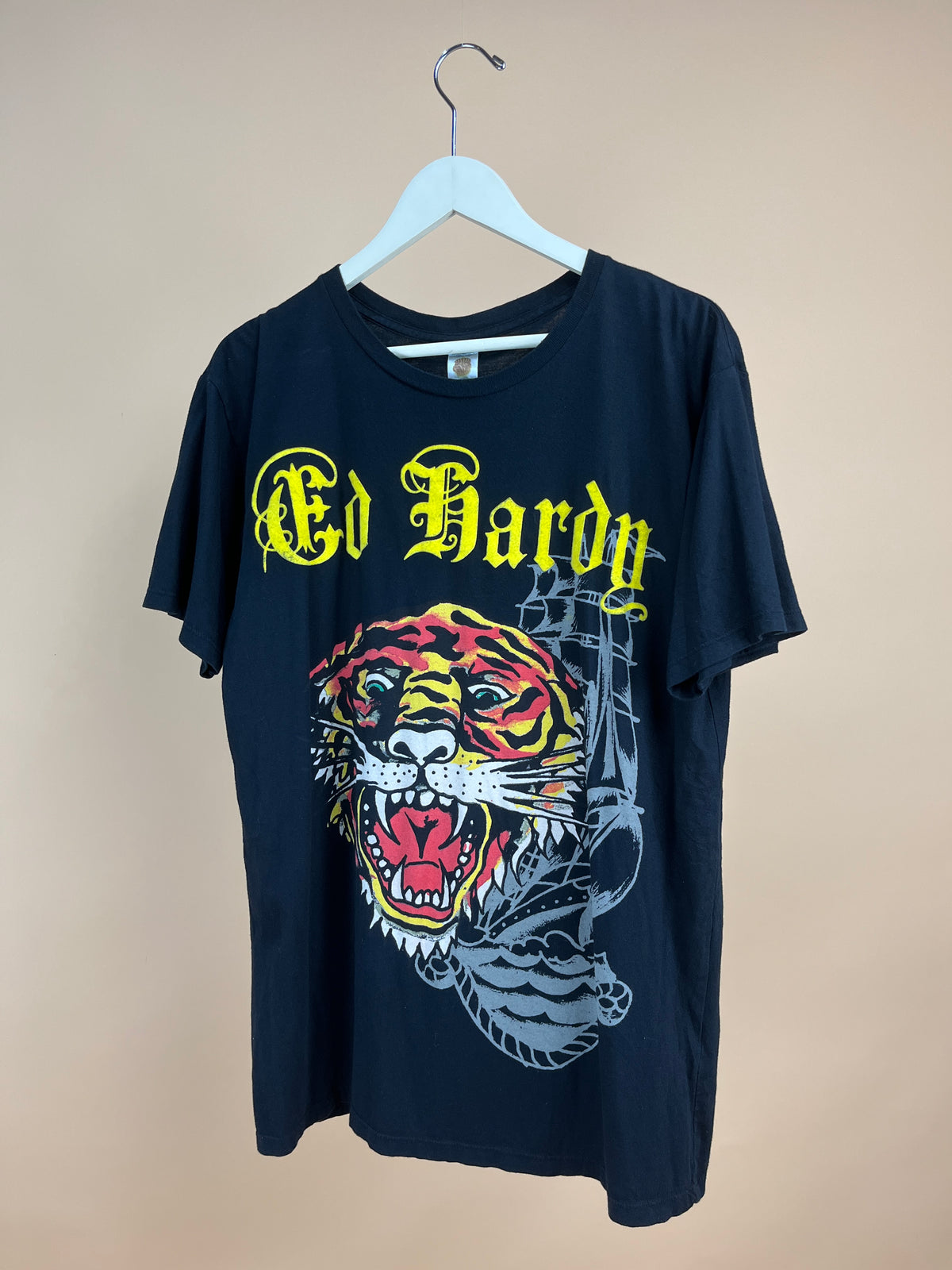 Y2K Ed Hardy Lion T-Shirt - XL