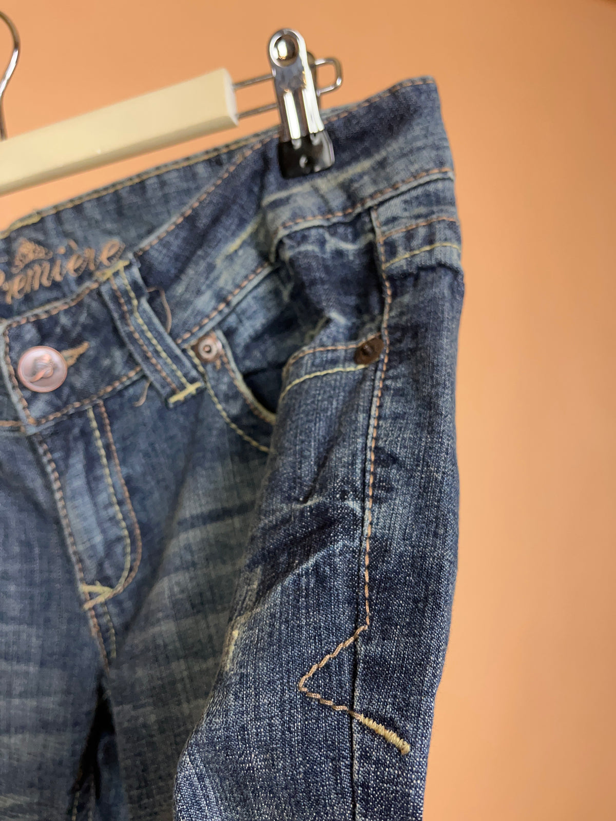 A/New Upcycled Navy Denim Flares - 33"