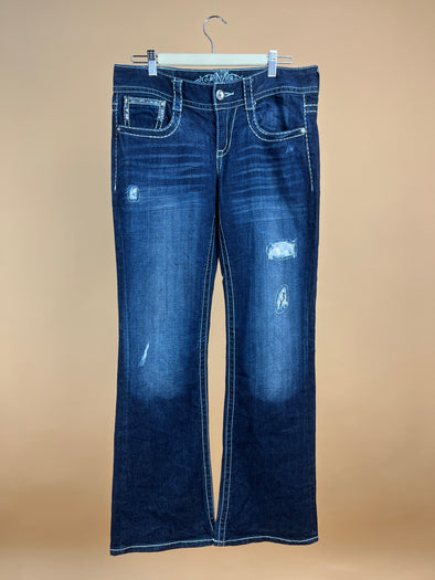 Y2K 'Maurices' Dark Wash Sequence Jeans