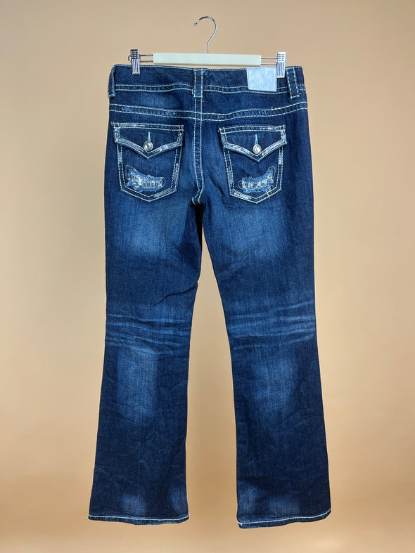 Y2K 'Maurices' Dark Wash Sequence Jeans