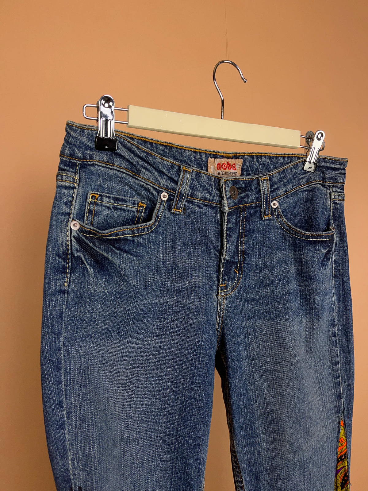 A/New Upcycled Pattern Denim Flares - 30"