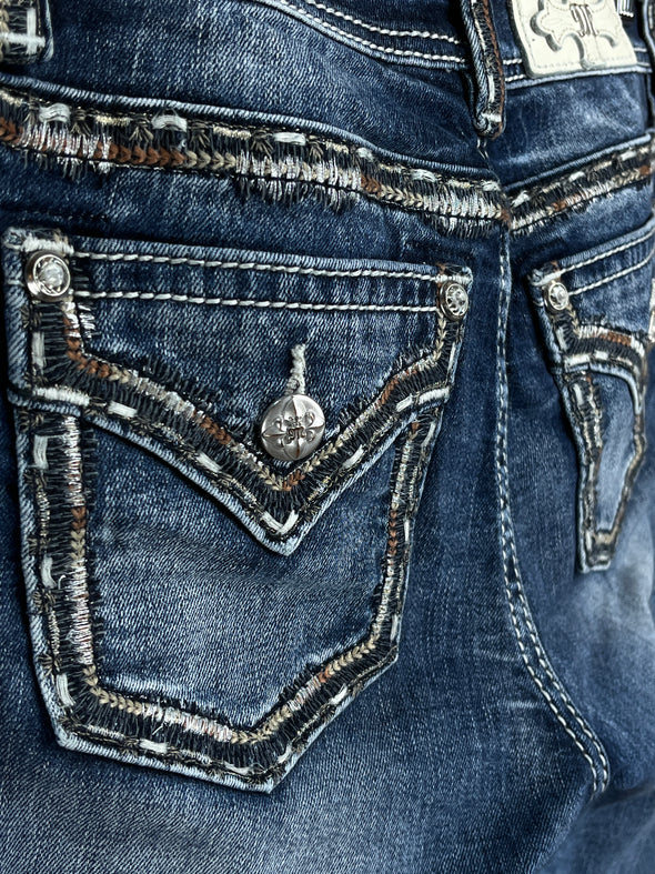 Y2K 'Miss Me' Medium Wash Distressed Jeans