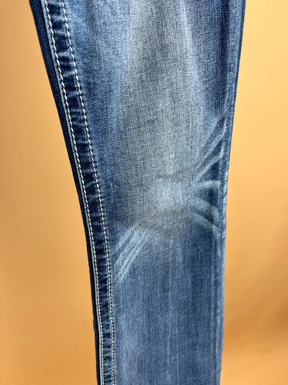 Y2K 'Miss Me' Medium Wash Distressed Jeans