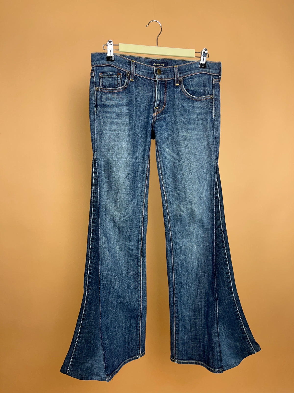 A/New Upcycled Navy Denim Flares - 31"