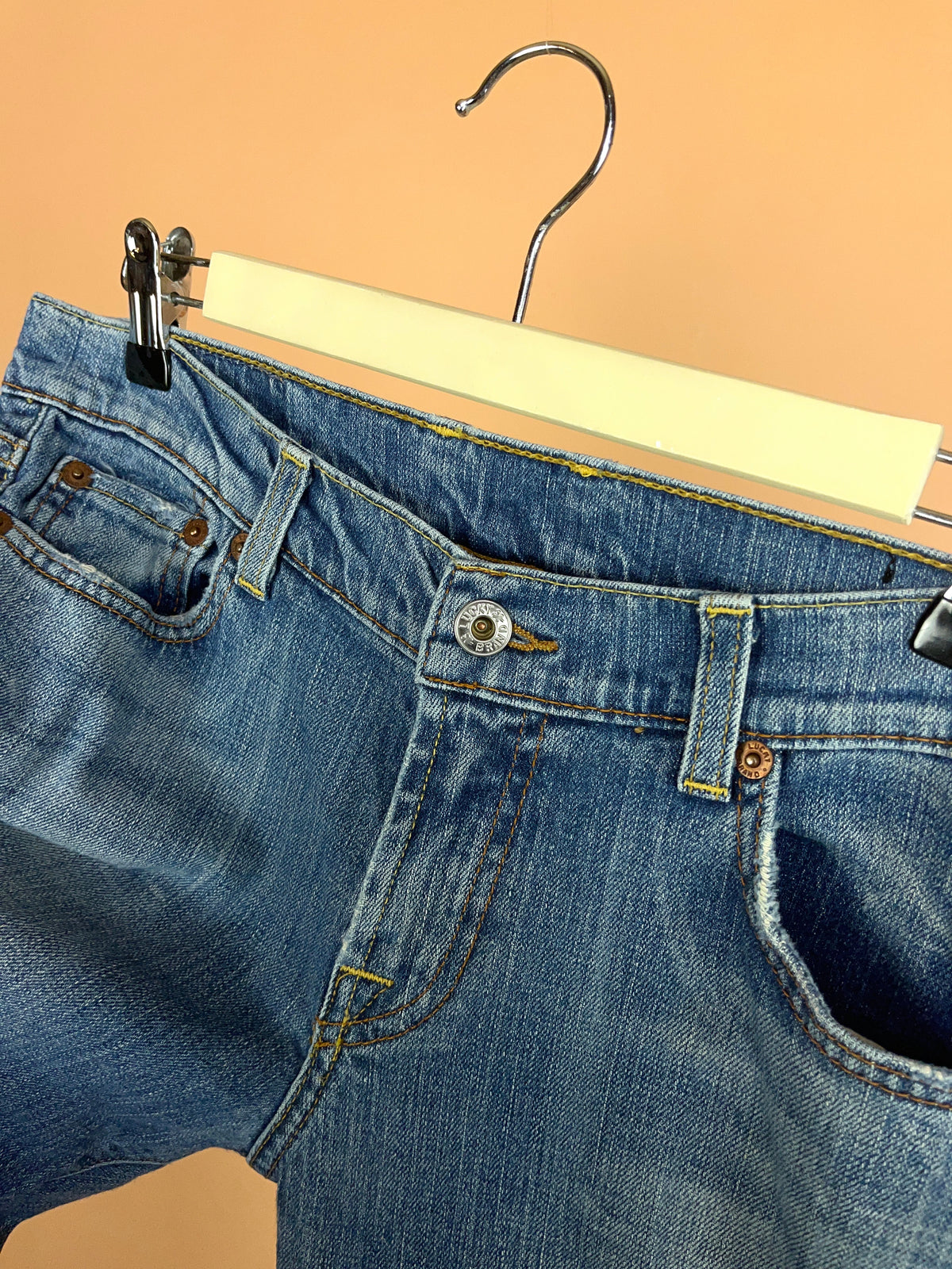 A/new Upcycled Navy Denim Flares - 31"