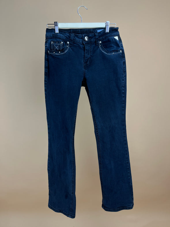 Y2K Dark Wash Straight Leg Jeans