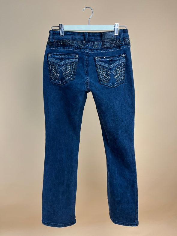 Y2K Dark Wash Straight Leg Jeans