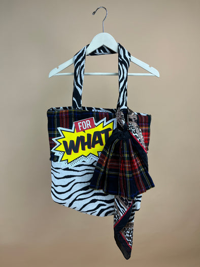 'A/NEW" Punk Inspired Reworked Tote Bag