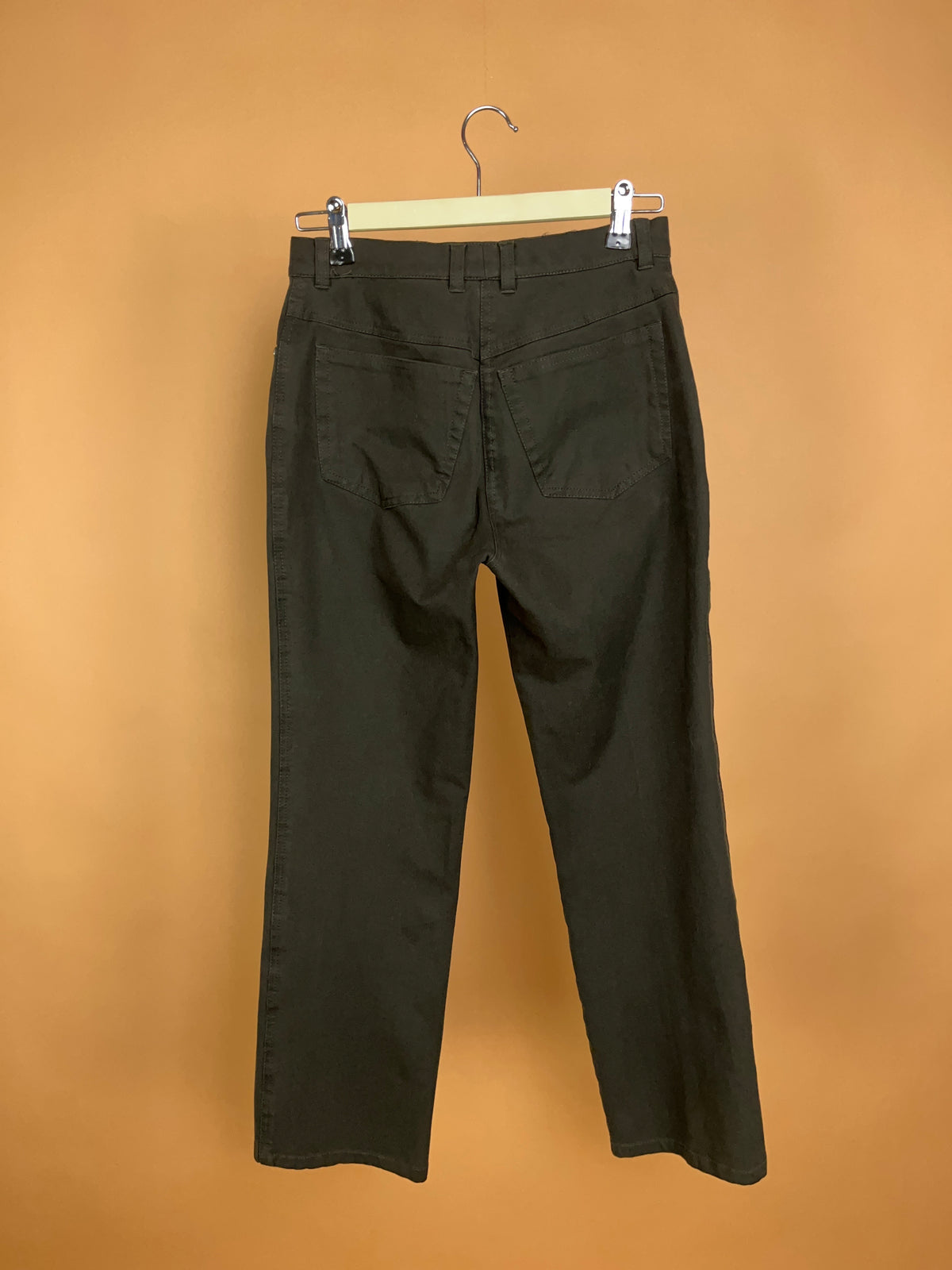 Y2K Escada Chocolate Brown Straight-Leg Five-Pocket Trouser - 26.5"