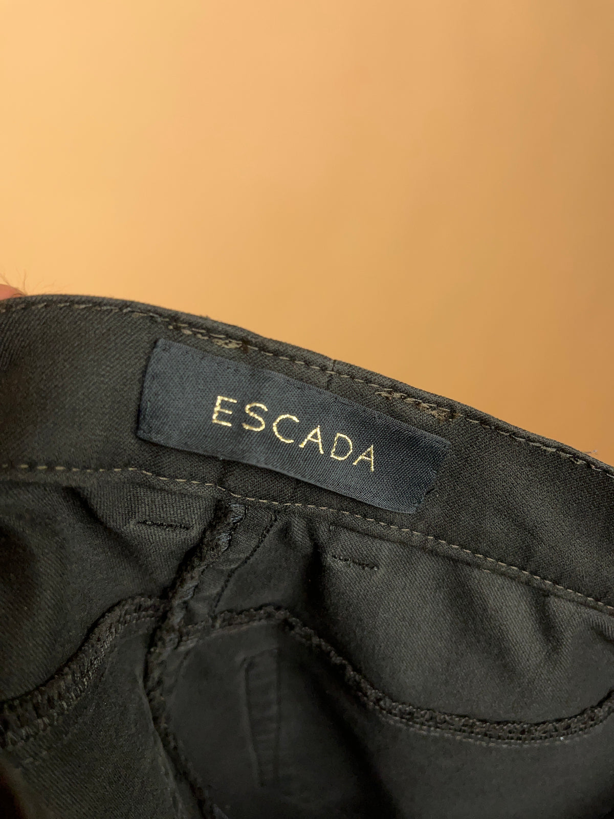 Y2K Escada Chocolate Brown Straight-Leg Five-Pocket Trouser - 26.5"